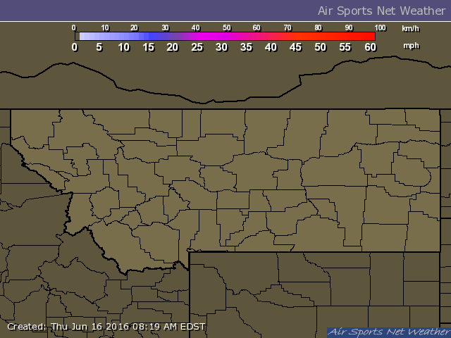 Montana Wind Speed Map