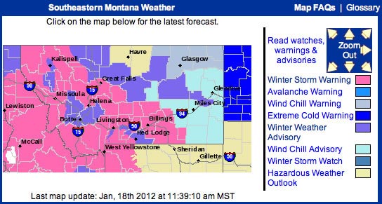 Montana to Get Major Snow