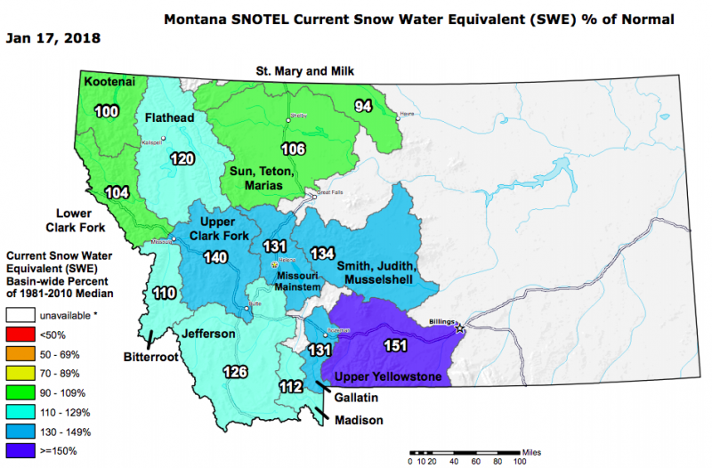 2018 Montana Snowpack