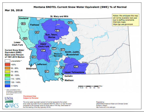 2018 Montana Snow Pack